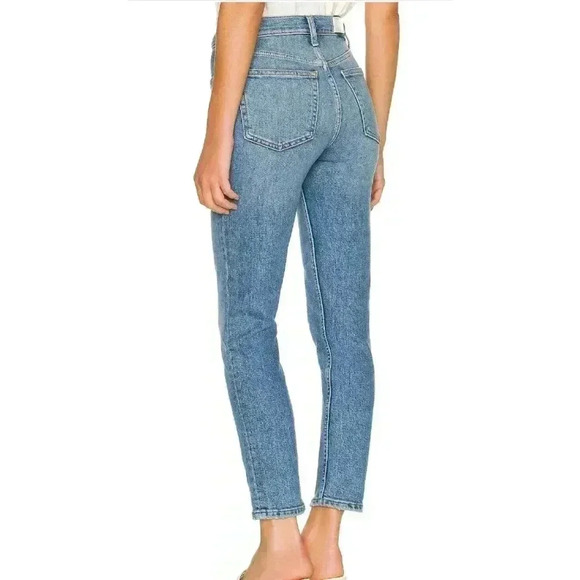 Re/Done Originals 90s High Rise Ankle Crop Jeans True Blue - Picture 3 of 8
